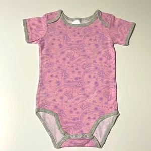 Pink and Gray Swirl Onesie